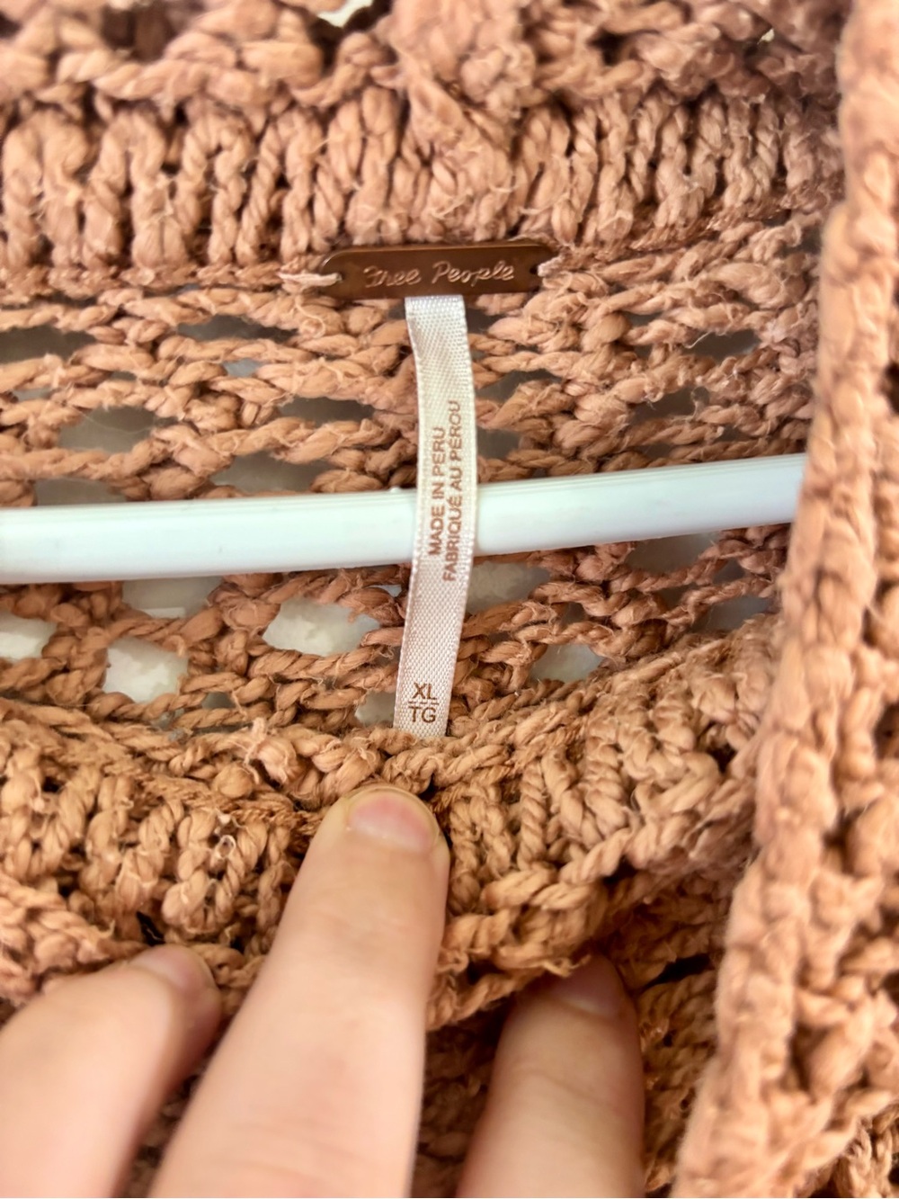 Free People Open-Knit Cropped Turtleneck Sweater - Dusty Rose - Picture 3 of 9